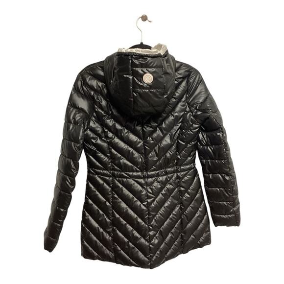 EUC French Connection Puffer Anorak  Black Puffer Jacket With Hood Size XS - Picture 3 of 5